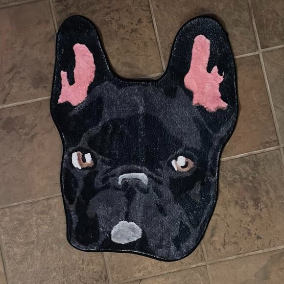 Adorable French Bulldog Rug! Ultra Soft and Cute 23.6" x 31.5" NWT - Picture 3 of 6